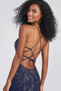 Ellie Wilde By Mon Cheri Ellie Wilde EW122028 Sparkle High Slit Prom Dress -Outlet Prom Dresses Store S22 EW EW122028 04 470x705