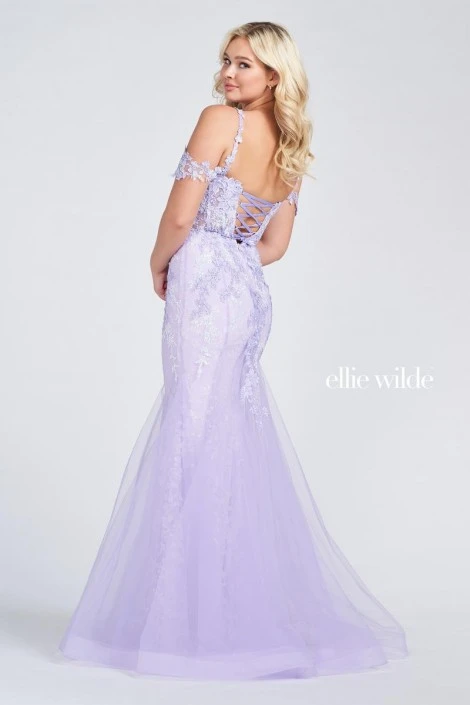 Ellie Wilde By Mon Cheri Ellie Wilde EW122065 Off Shoulder Lace Mermaid Dress 4 Ellie Wilde By Mon Cheri Ellie Wilde EW122065 Off Shoulder Lace Mermaid Dress - Image 2