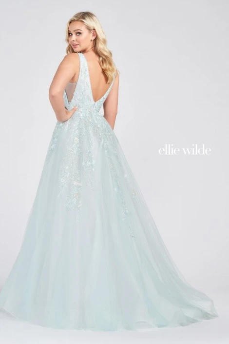 Ellie Wilde By Mon Cheri Ellie Wilde EW122081 Embroidered Prom Gown With Stones 4 Ellie Wilde By Mon Cheri Ellie Wilde EW122081 Embroidered Prom Gown With Stones - Image 2
