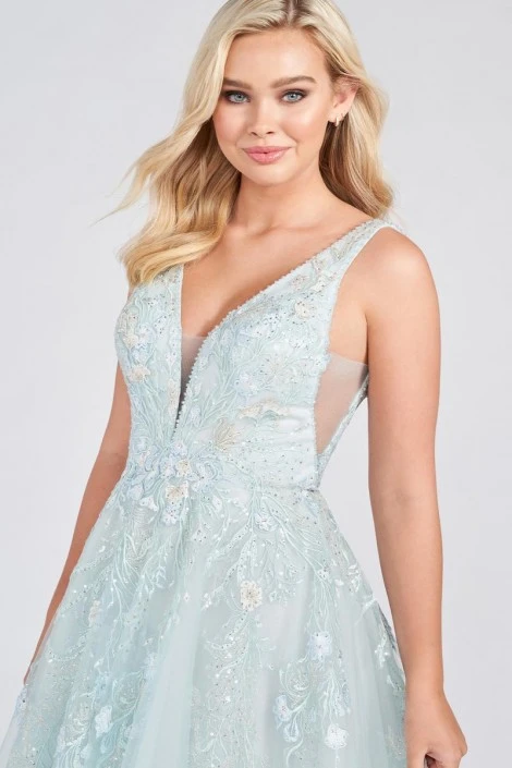 Ellie Wilde By Mon Cheri Ellie Wilde EW122081 Embroidered Prom Gown With Stones 5 Ellie Wilde By Mon Cheri Ellie Wilde EW122081 Embroidered Prom Gown With Stones - Image 3