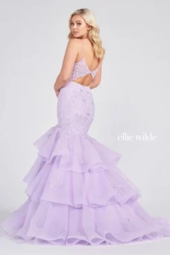 Ellie Wilde By Mon Cheri Ellie Wilde EW122085 Tiered Ruffle Mermaid Dress -Outlet Prom Dresses Store S22 EW EW122085 02 470x705