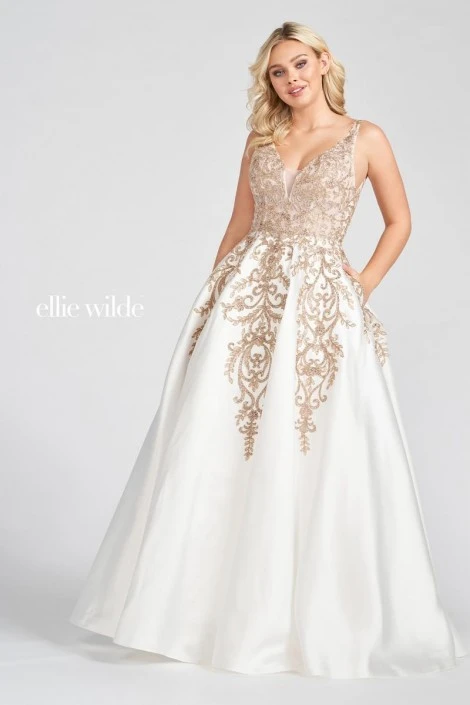 Ellie Wilde By Mon Cheri Ellie Wilde EW122086 Beautiful Brushed Satin Prom Dress 7 Ellie Wilde By Mon Cheri Ellie Wilde EW122086 Beautiful Brushed Satin Prom Dress - Image 5