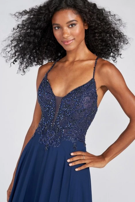 Ellie Wilde By Mon Cheri Ellie Wilde EW122087 Chiffon Prom Dress With Stones 5 Ellie Wilde By Mon Cheri Ellie Wilde EW122087 Chiffon Prom Dress With Stones - Image 3