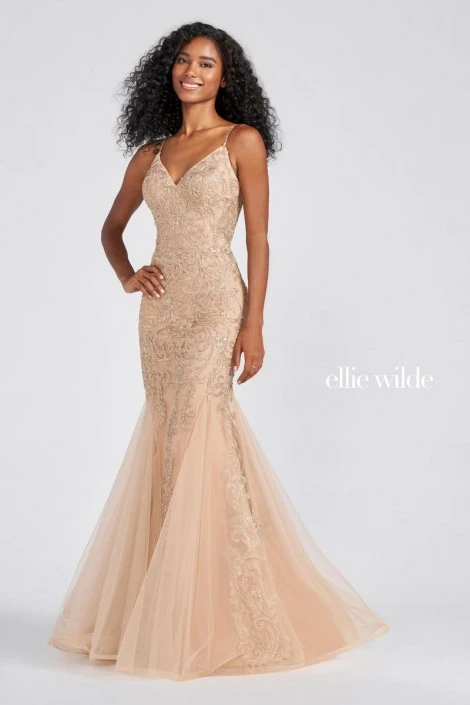 Ellie Wilde By Mon Cheri Ellie Wilde EW122092 Embroidered Mermaid Prom Dress 7 Ellie Wilde By Mon Cheri Ellie Wilde EW122092 Embroidered Mermaid Prom Dress - Image 5