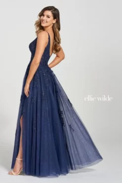 Ellie Wilde By Mon Cheri Ellie Wilde EW122102 Glitter Lace Prom Dress 8 Ellie Wilde By Mon Cheri Ellie Wilde EW122102 Glitter Lace Prom Dress -Outlet Prom Dresses Store S22 EW EW122102 02 470x705