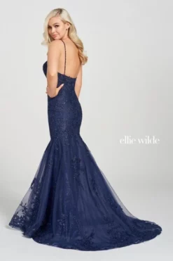 Ellie Wilde By Mon Cheri Ellie Wilde EW122103 Glitter Lace Mermaid Dress -Outlet Prom Dresses Store S22 EW EW122103 02 470x705