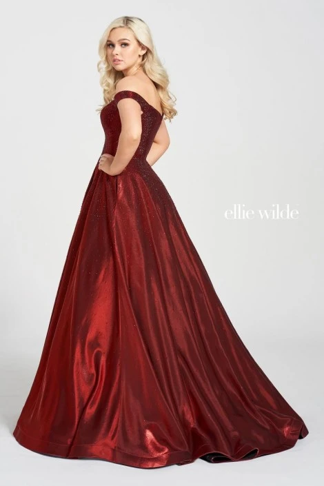 Ellie Wilde By Mon Cheri Ellie Wilde EW122106 Off Shoulder A-Line Prom Dress 4 Ellie Wilde By Mon Cheri Ellie Wilde EW122106 Off Shoulder A-Line Prom Dress - Image 2