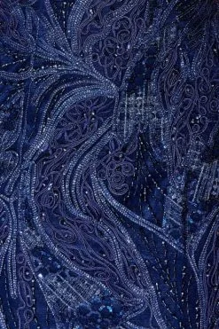 Ivonne D For Mon Cheri Size 12 Navy Blue Ivonne D 122D64 Puff Sleeve Mermaid Mothers Gown 9 Ivonne D For Mon Cheri Size 12 Navy Blue Ivonne D 122D64 Puff Sleeve Mermaid Mothers Gown -Outlet Prom Dresses Store S22 IDMC 122D64 04 470x705