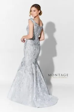 Ivonne D For Mon Cheri Ivonne D 122D66 Lace 3D Mermaid Mother Of Bride Gown -Outlet Prom Dresses Store S22 IDMC 122D66 02 470x705