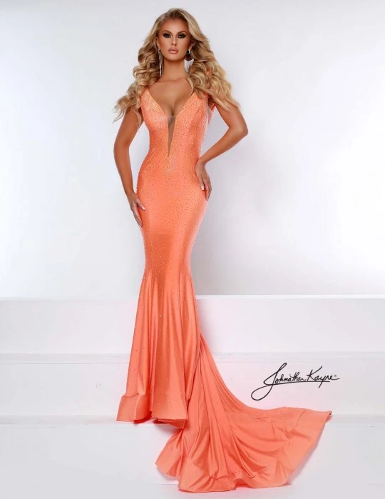 Johnathan Kayne 2305 Plunging V Neck Gown 5 Johnathan Kayne 2305 Plunging V Neck Gown - Image 3