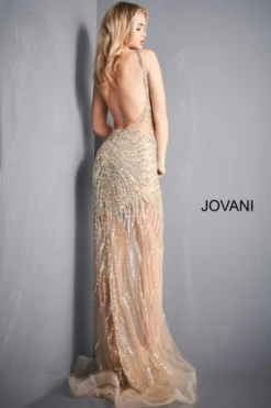 Jovani 02504 Sheer Beaded Backless Gown 6 Jovani 02504 Sheer Beaded Backless Gown -Outlet Prom Dresses Store S22 JV 02504 02 470x705