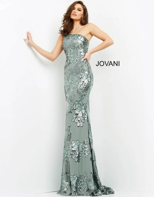 Jovani 04331 Floral Design Prom Dress 4 Jovani 04331 Floral Design Prom Dress - Image 2