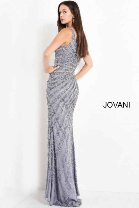 Jovani 04539 Asymmetrically Beaded Gown 4 Jovani 04539 Asymmetrically Beaded Gown - Image 2