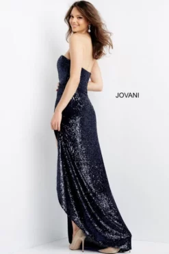 Jovani 04870 Strapless Sequin Prom Dress 6 Jovani 04870 Strapless Sequin Prom Dress -Outlet Prom Dresses Store S22 JV 04870 02 470x705