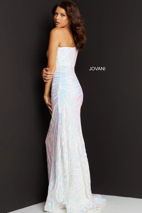 Jovani 05664 One Shoulder Sequin Design Gown 4 Jovani 05664 One Shoulder Sequin Design Gown - Image 2