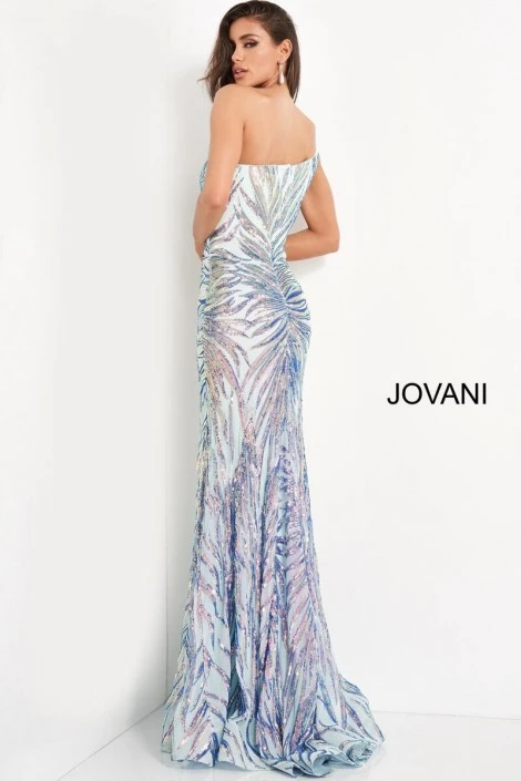 Jovani 05664 One Shoulder Sequin Design Gown 7 Jovani 05664 One Shoulder Sequin Design Gown - Image 5