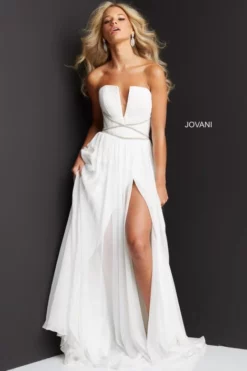 Jovani 05971 High Slit Ruched Gown -Outlet Prom Dresses Store S22 JV 05971 03 470x705