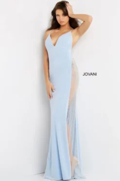 Jovani 06566 Sheer Beaded Sides Gown -Outlet Prom Dresses Store S22 JV 06566 03 470x705