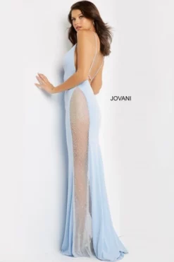 Jovani 06566 Sheer Beaded Sides Gown -Outlet Prom Dresses Store S22 JV 06566 04 470x705