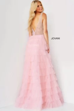 Jovani 07235 Multi Tiered Ruffle Gown -Outlet Prom Dresses Store S22 JV 07235 02 470x705