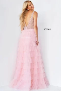 Jovani 07235 Multi Tiered Ruffle Gown -Outlet Prom Dresses Store S22 JV 07235 04 470x705