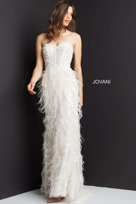 Jovani 07914 Prom Dress With Feather Skirt 4 Jovani 07914 Prom Dress With Feather Skirt - Image 2