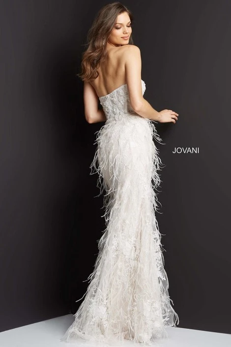 Jovani 07914 Prom Dress With Feather Skirt 5 Jovani 07914 Prom Dress With Feather Skirt - Image 3