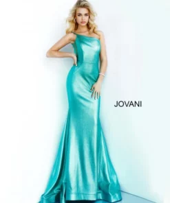 JVN By Jovani JVN02136 One Shoulder Metallic Gown -Outlet Prom Dresses Store S22 JVN JVN02136 02 540x648