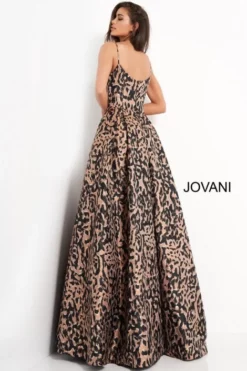 JVN By Jovani JVN03838 Animal Print A-Line Prom Dress -Outlet Prom Dresses Store S22 JVN JVN03838 02 470x705