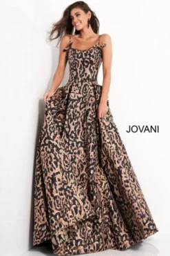 JVN By Jovani JVN03838 Animal Print A-Line Prom Dress -Outlet Prom Dresses Store S22 JVN JVN03838 03 470x705