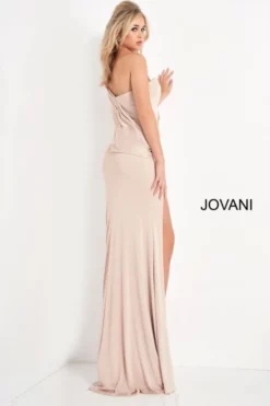 JVN By Jovani JVN04293 One Shoulder Draped Gown -Outlet Prom Dresses Store S22 JVN JVN04293 02 470x705