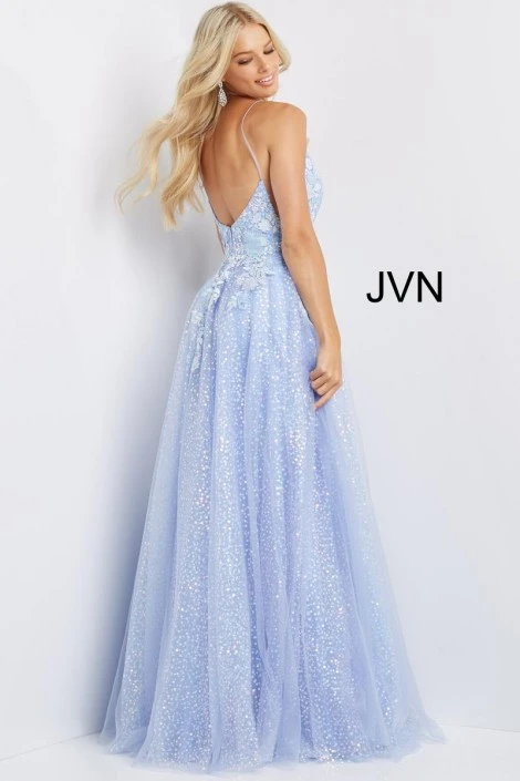 JVN By Jovani JVN07252 Floral 3D Prom Dress 4 JVN By Jovani JVN07252 Floral 3D Prom Dress - Image 2
