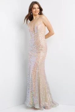 JVN By Jovani JVN07594 Open Back Sequin Prom Dress 7 JVN By Jovani JVN07594 Open Back Sequin Prom Dress -Outlet Prom Dresses Store S22 JVN JVN07594 03 470x705