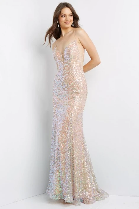 JVN By Jovani JVN07594 Open Back Sequin Prom Dress 5 JVN By Jovani JVN07594 Open Back Sequin Prom Dress - Image 3