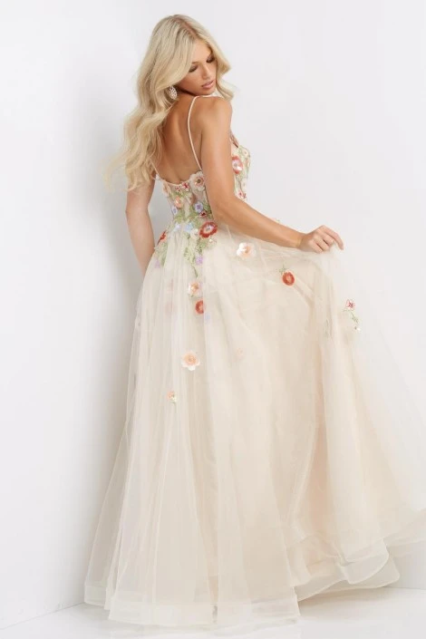 JVN By Jovani JVN08082 Dreamy Floral Prom Dress 4 JVN By Jovani JVN08082 Dreamy Floral Prom Dress - Image 2