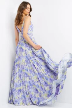 JVN By Jovani JVN08491 Pleated Floral Prom Dress 5 JVN By Jovani JVN08491 Pleated Floral Prom Dress -Outlet Prom Dresses Store S22 JVN JVN08491 02 470x705