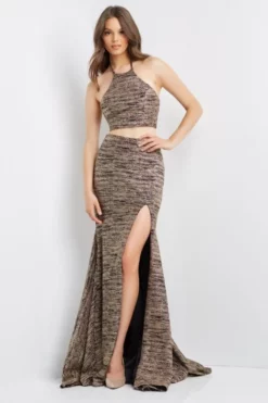 JVN By Jovani JVN08513 Halter 2 Piece Prom Dress -Outlet Prom Dresses Store S22 JVN JVN08513 03 470x705