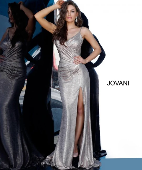 JVN By Jovani JVN67798 Ruched Metallic Prom Dress 7 JVN By Jovani JVN67798 Ruched Metallic Prom Dress - Image 5