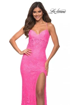 La Femme 30171 Stretch Lace Prom Dress -Outlet Prom Dresses Store S22 LF 30171 03 470x705