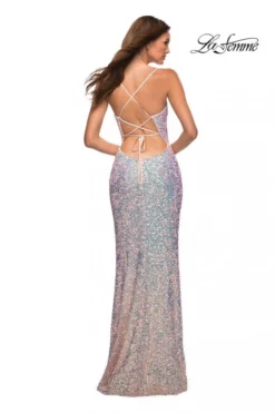 La Femme 30371 Sequin Tie Back Prom Dress -Outlet Prom Dresses Store S22 LF 30371 02 470x705