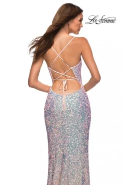 La Femme 30371 Sequin Tie Back Prom Dress -Outlet Prom Dresses Store S22 LF 30371 04 470x705