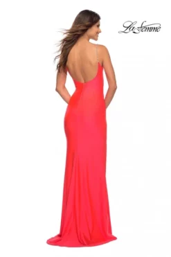 La Femme 30665 Jeweled Strap Scoop Back Gown -Outlet Prom Dresses Store S22 LF 30665 02 470x705