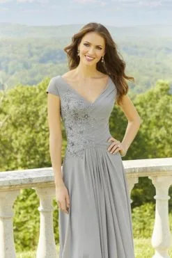 MGNY By Morilee 72510 Flattering Ruched Mothers Gown -Outlet Prom Dresses Store S22 MGNY 72510 05 470x705