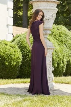 MGNY By Morilee 72534 Sleek Mothers Gown With Lace 8 MGNY By Morilee 72534 Sleek Mothers Gown With Lace -Outlet Prom Dresses Store S22 MGNY 72534 02 470x705