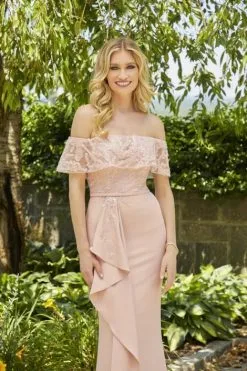 MGNY By Morilee 72535 Off Shoulder Ruffle Gown 10 MGNY By Morilee 72535 Off Shoulder Ruffle Gown -Outlet Prom Dresses Store S22 MGNY 72535 04 470x705