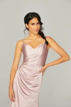 Morilee Madeline Gardner Morilee 21761 Draped Silky Satin Bridesmaid Dress -Outlet Prom Dresses Store S22 MLB 21761 04 470x705