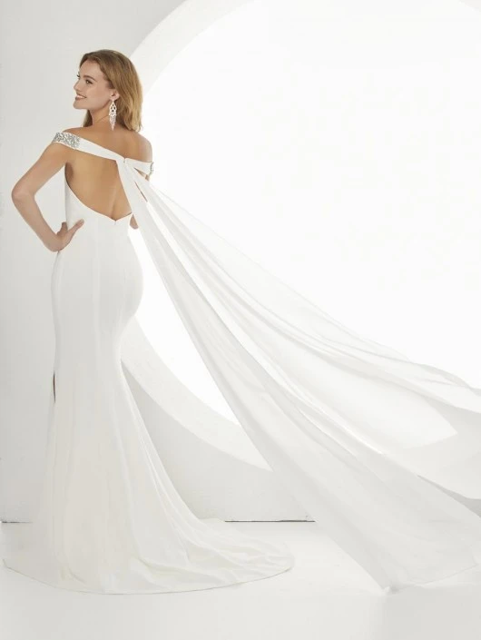 Panoply By House Of Wu Panoply 14085 Off Shoulder Prom Dress With Back Float 4 Panoply By House Of Wu Panoply 14085 Off Shoulder Prom Dress With Back Float - Image 2