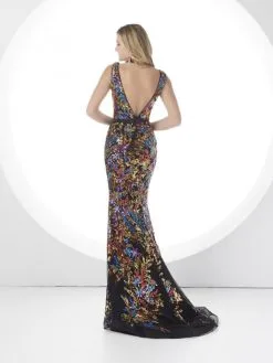 Panoply By House Of Wu Panoply 14100 Floral Sequin Prom Dress -Outlet Prom Dresses Store S22 PNP 14100 02 530x705