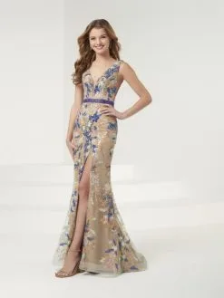 Panoply By House Of Wu Panoply 14100 Floral Sequin Prom Dress -Outlet Prom Dresses Store S22 PNP 14100 03 530x705