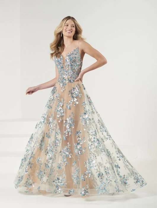 Panoply By House Of Wu Panoply 14106 Sheer Sequin Floral Prom Dress 5 Panoply By House Of Wu Panoply 14106 Sheer Sequin Floral Prom Dress - Image 3